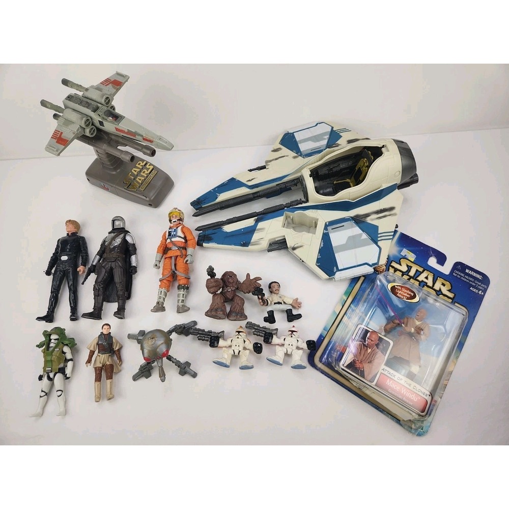 Vintage Large Star Wars Lot Miscellaneous Toys 1980s 1990s 2000s As Is